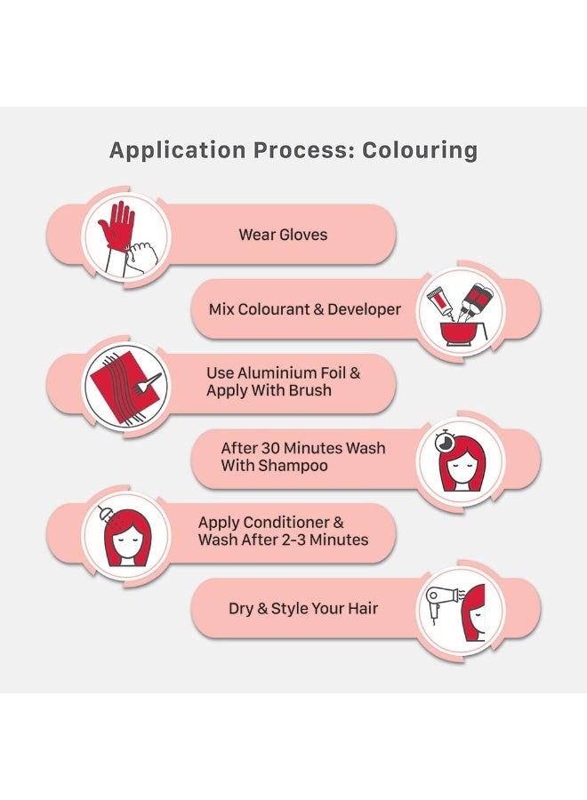 Streax Mini Highlight Kit, Latte Brown, Brown Hair Colour I For Women | Rich, Vibrant, Easy To Use, Diy Application, 75 Gram, 1 Count - Image 2